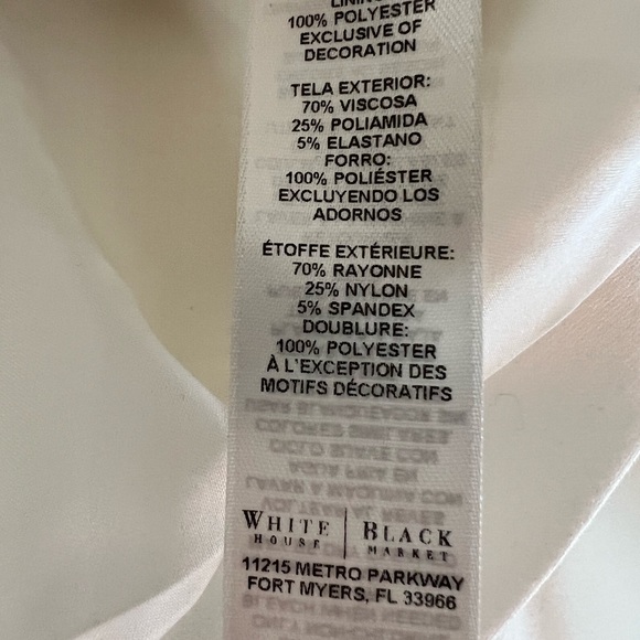 White House Black Market Ivory Blazer with Button Accents - Picture 5 of 6